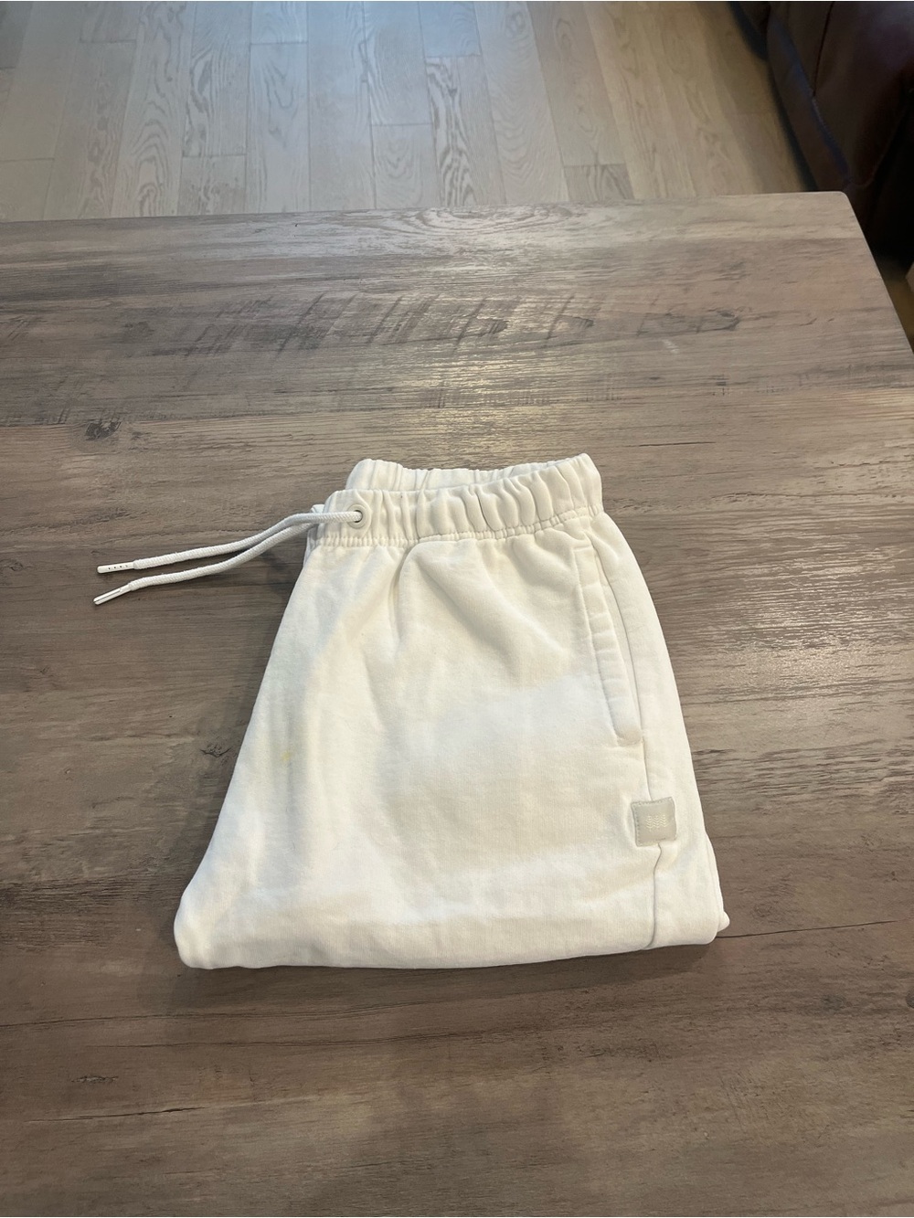Men's Cream Drawstring Sweatpants - Relaxed Jogger